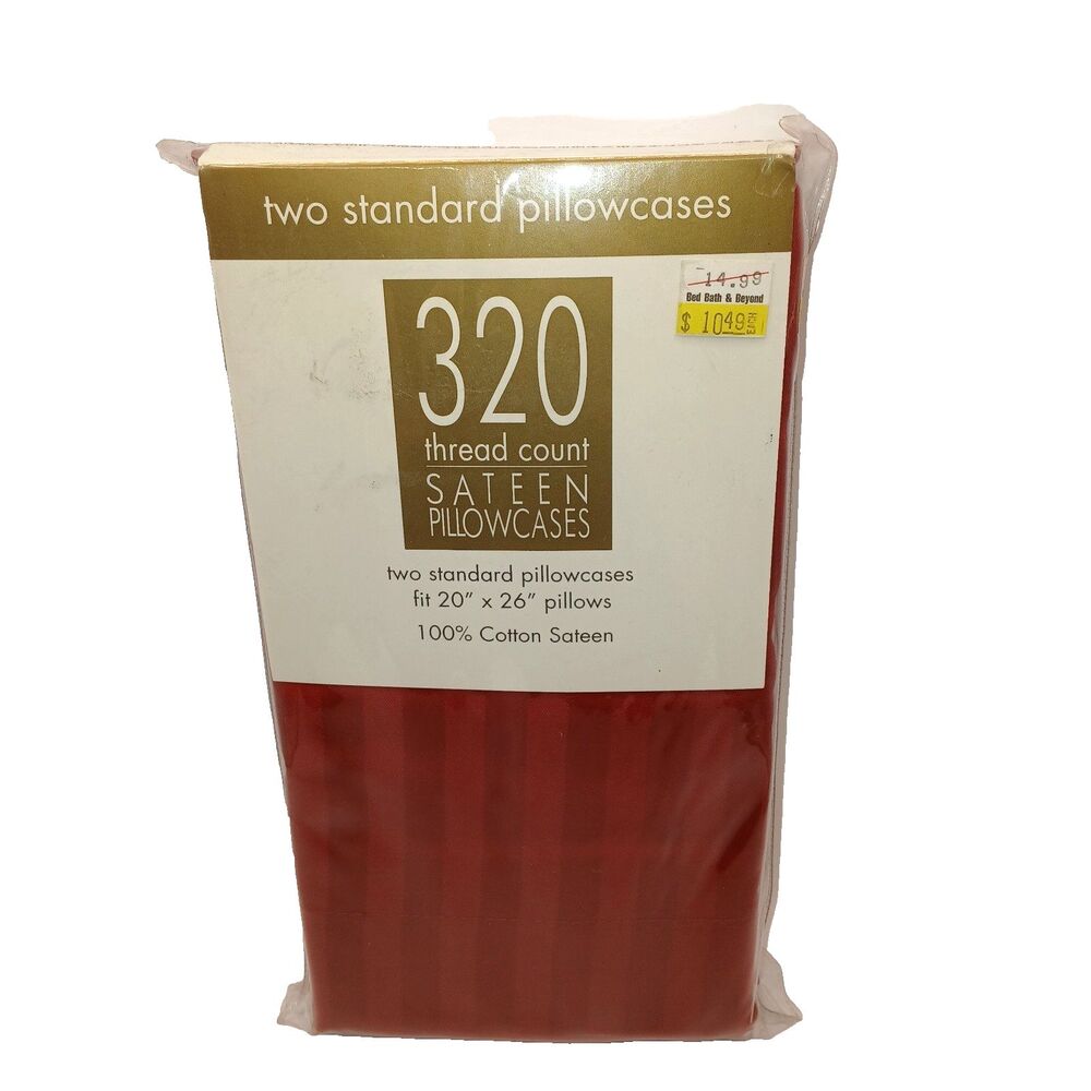 Zorlu Bed Bath And Beyond 2 Standard Pillowcases 320 Thread Count Burgundy 20x26